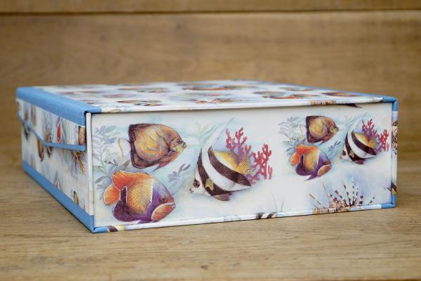 Schachtel Fische, handgemachte Box